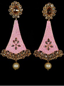 Reverse Ad Earrings With Meenakari Work